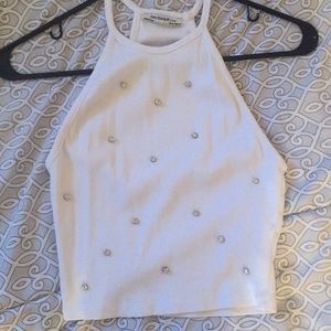 2/$5 White crop top